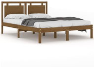 Rám postele medově hnědý masivní dřevo 150 × 200 cm King Size, 3105543 - Rám postele
