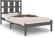 Rám postele šedý masivní borovice 90 × 200 cm, 3105587 - Postel