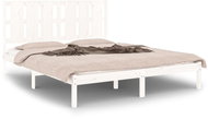 Rám postele bílý masivní dřevo 150 × 200 cm King Size, 3105606 - Rám postele