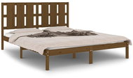 Rám postele medově hnědý masivní dřevo 150 × 200 cm King Size, 3105608 - Rám postele