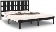 Rám postele černý masivní borovice 160 × 200 cm, 3105614 - Postel