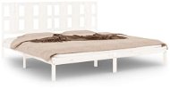 Rám postele biely masívne drevo 180 × 200 cm Super King, 3105616 - Rám postele