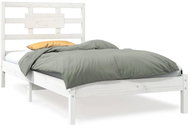 Rám postele bílý masivní dřevo 90 × 200 cm, 3105651 - Postel