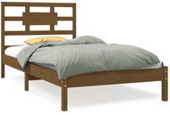 Rám postele medově hnědý masivní dřevo 90 × 200 cm, 3105653 - Postel