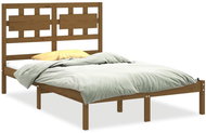 Rám postele medově hnědý masivní dřevo 150 × 200 cm King Size, 3105673 - Rám postele
