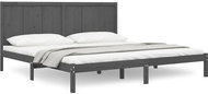 Rám postele šedý masivní borovice 180 × 200 cm Super King, 3105747 - Postel