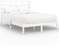 Rám postele biely masívne drevo 120 × 200 cm, 3105791 - Rám postele