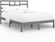 Rám postele šedý masivní dřevo 140 × 200 cm, 3105797 - Postel