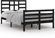 Rám postele černý masivní dřevo 120 × 200 cm, 3105859 - Postel