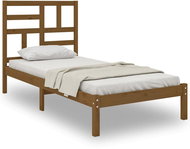 Rám postele medově hnědý masivní dřevo 90 × 200 cm, 3105938 - Postel