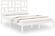 Rám postele bílý masivní dřevo 160 × 200 cm, 3105961 - Rám postele