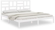 Rám postele bílý masivní dřevo 180 × 200 cm Super King, 3105966 - Postel