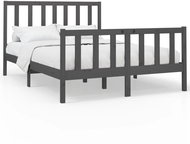 Rám postele šedý masivní borovice 120 × 200 cm, 3106700 - Postel