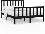 Rám postele černý masivní borovice 140 × 200 cm, 3106707 - Rám postele