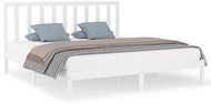 Rám postele bílý masivní dřevo 180 × 200 cm Super King, 3106784 - Postel