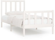 Rám postele bílý masivní dřevo 90 × 200 cm, 3106819 - Postel