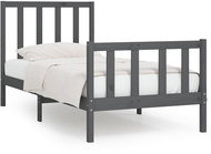Rám postele šedý masivní dřevo 90 × 200 cm, 3106820 - Postel
