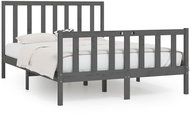 Rám postele šedý masivní dřevo 160 × 200 cm, 3106845 - Postel
