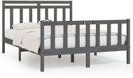 Rám postele šedý masivní borovice 120 × 200 cm, 3107025 - Postel