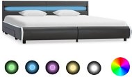 Rám postele so svetlom LED, antracitový, umelá koža, 180 x 200 cm - Rám postele