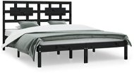 Rám postele čierny masívna borovica 180 × 200 cm Super King, 3107372 - Rám postele