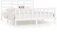 Rám postele bílý masivní dřevo 180 × 200 cm Super King, 3107629 - Rám postele