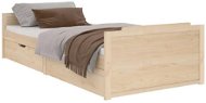 Rám postele se zásuvkami masivní borové dřevo 90 × 200 cm, 322159 - Rám postele