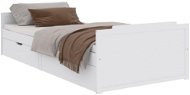 Rám postele so zásuvkami biely masívne borovicové drevo 90 × 200 cm, 322160 - Rám postele