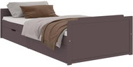 Rám postele se zásuvkami tmavě hnědý masivní borovice 90×200 cm, 322162 - Postel