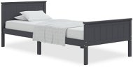 Rám postele šedý masivní borovice 100 × 200 cm, 322203 - Rám postele