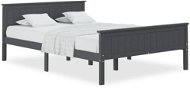 Rám postele šedý masivní borovice 120 × 200 cm, 322204 - Rám postele