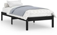 Rám postele čierny masívna borovica 90 × 200 cm, 810006 - Rám postele