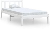 Rám postele biely masívne borovicové drevo 90 × 200 cm, 810068 - Rám postele