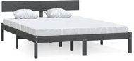 Rám postele šedý masivní borovice 160 × 200 cm, 810159 - Rám postele