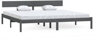Rám postele šedý masivní borovice 180 × 200 cm UK Super King, 810164 - Postel