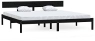 Rám postele černý masivní borovice 180 × 200 cm UK Super King, 810166 - Rám postele