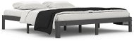 Rám postele sivý masívne drevo 180 × 200 cm Super King, 810382 - Rám postele