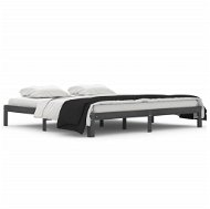 Rám postele šedý masivní borovice 200 × 200 cm, 810387 - Rám postele