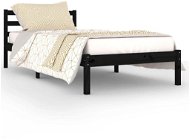 Rám postele masívna borovica 90 × 200 cm čierny, 810419 - Rám postele