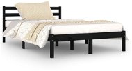 Rám postele masívna borovica 120 × 200 cm čierny, 810429 - Rám postele