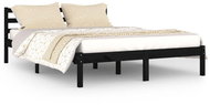 Rám postele masivní borovice 140 × 200 cm černý, 810434 - Postel