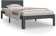 Rám postele šedý masivní borovice 90 × 200 cm, 810482 - Rám postele