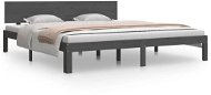 Rám postele sivý masívne drevo 180 × 200 cm Super King, 810512 - Rám postele