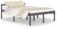 Rám postele šedý masivní borovice 140 × 200 cm, 810616 - Postel
