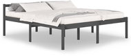 Rám postele šedý masivní borovice 180 × 200 cm Super King, 810631 - Postel