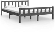 Rám postele šedý masivní dřevo 120 × 200 cm, 810676 - Rám postele