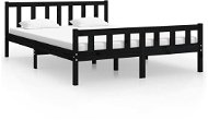 Rám postele černý masivní dřevo 120 × 200 cm, 810678 - Rám postele