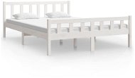 Rám postele biely masívne drevo 140 × 200 cm, 810680 - Rám postele