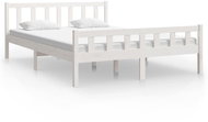Rám postele bílý masivní dřevo 150 × 200 cm King Size, 810685 - Rám postele