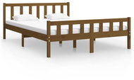 Rám postele medově hnědý masivní dřevo 150 × 200 cm King Size, 810687 - Rám postele
